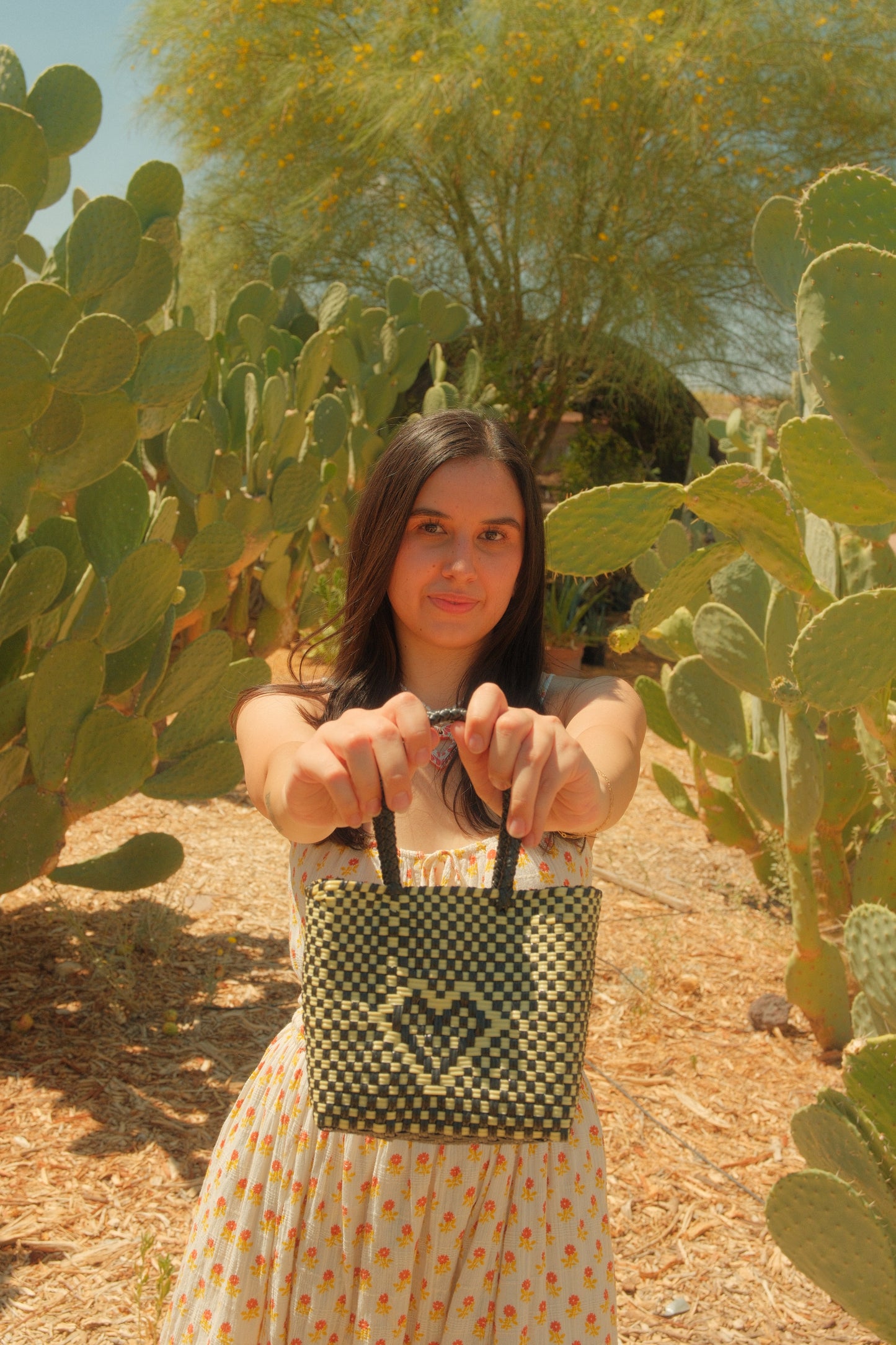 Mini Hand-woven Heart Tote