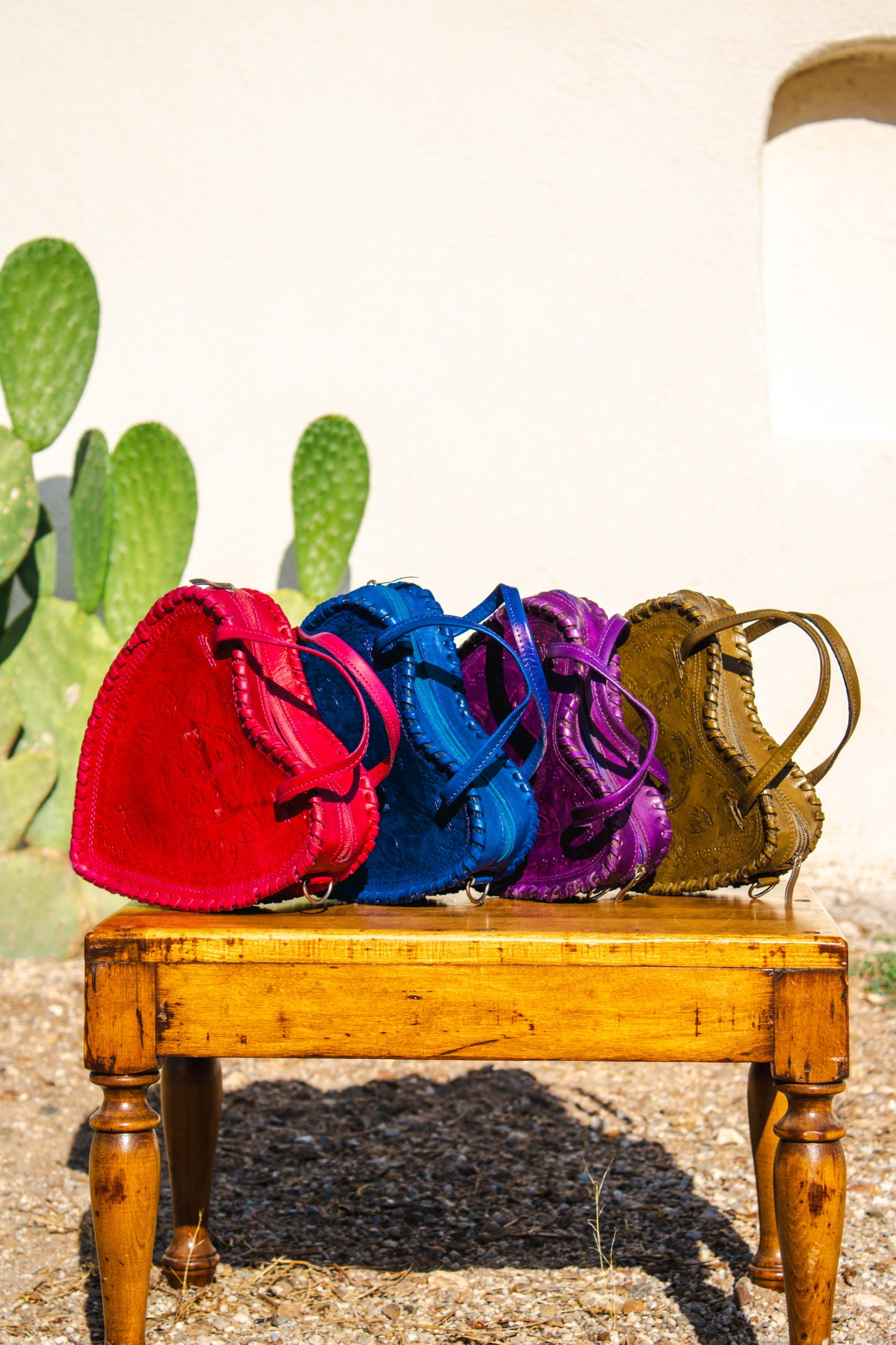 Red Heart Leather Purse