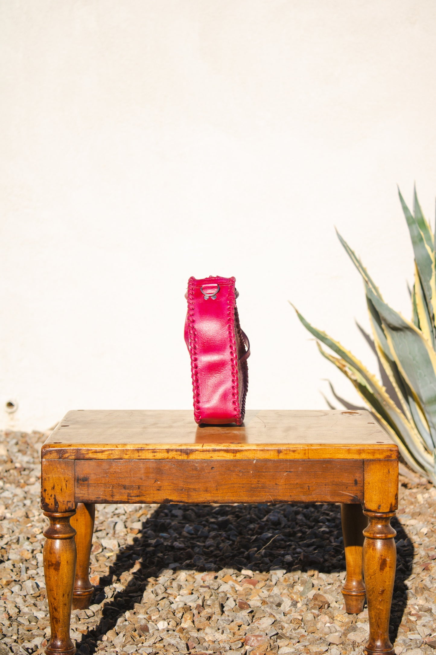 Pink Heart Leather Purse