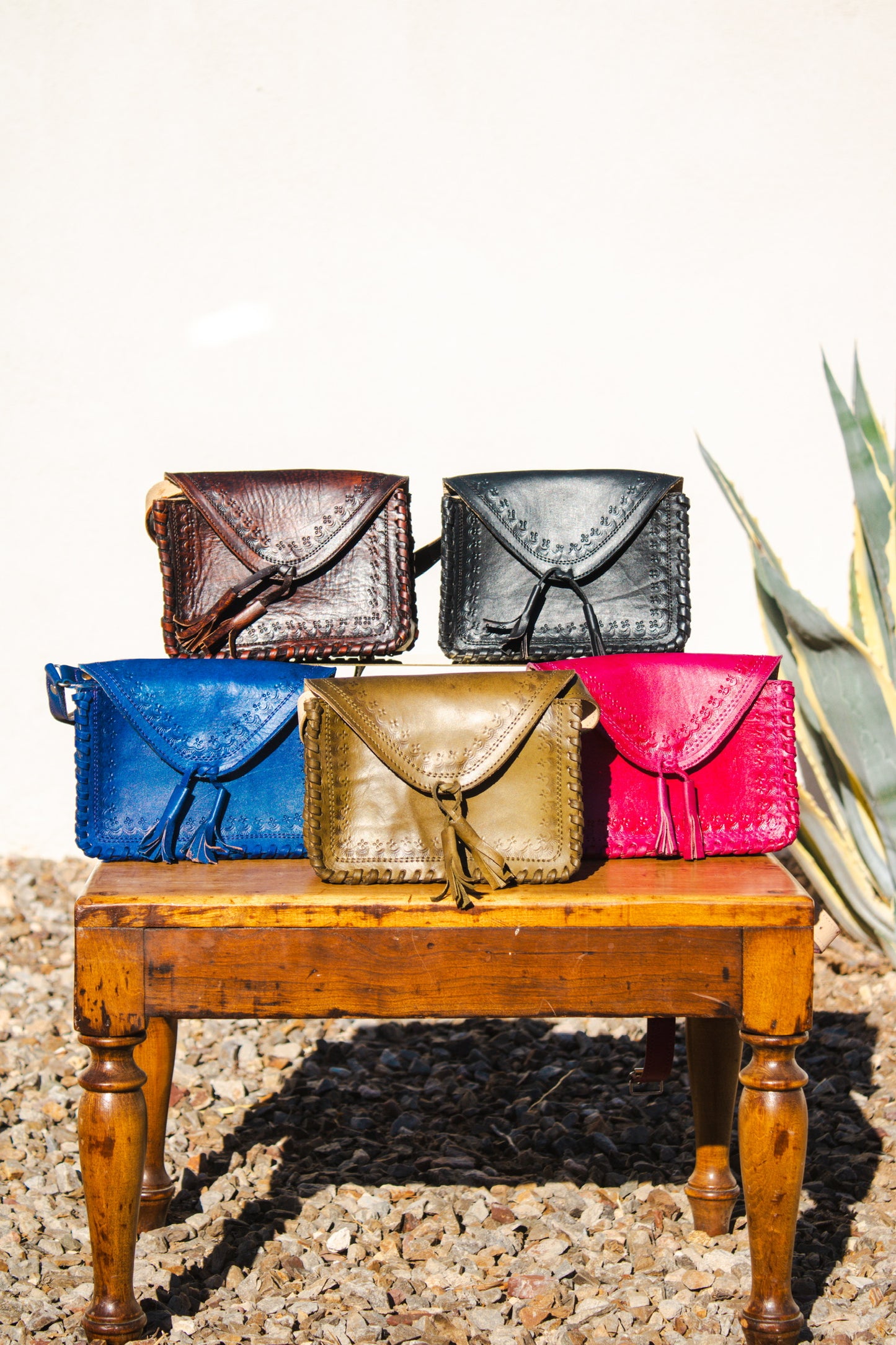 Pink Mini Tassels Leather Belt Bag