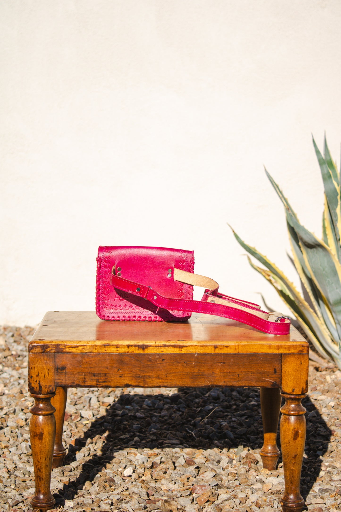 Mini Tassels Leather Belt Bag - Black and Brown