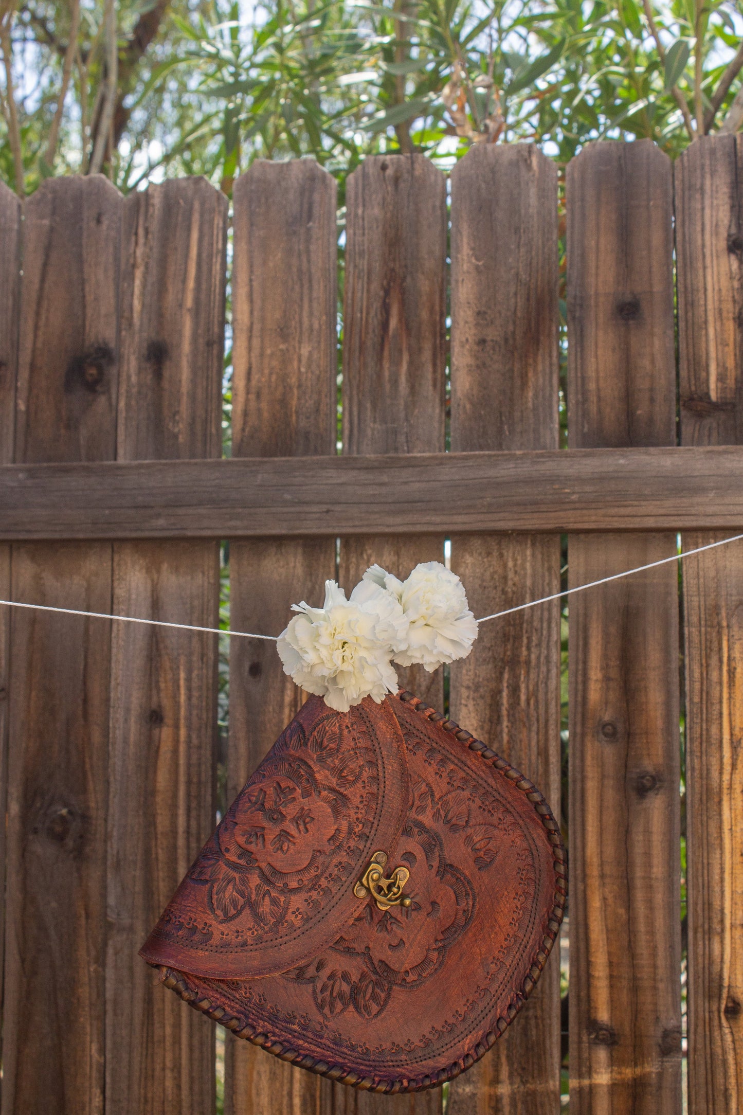 Large Media Luna Leather Crossbody