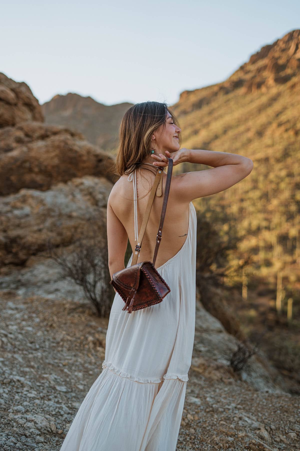 Adela Tassels Leather Belt Bag