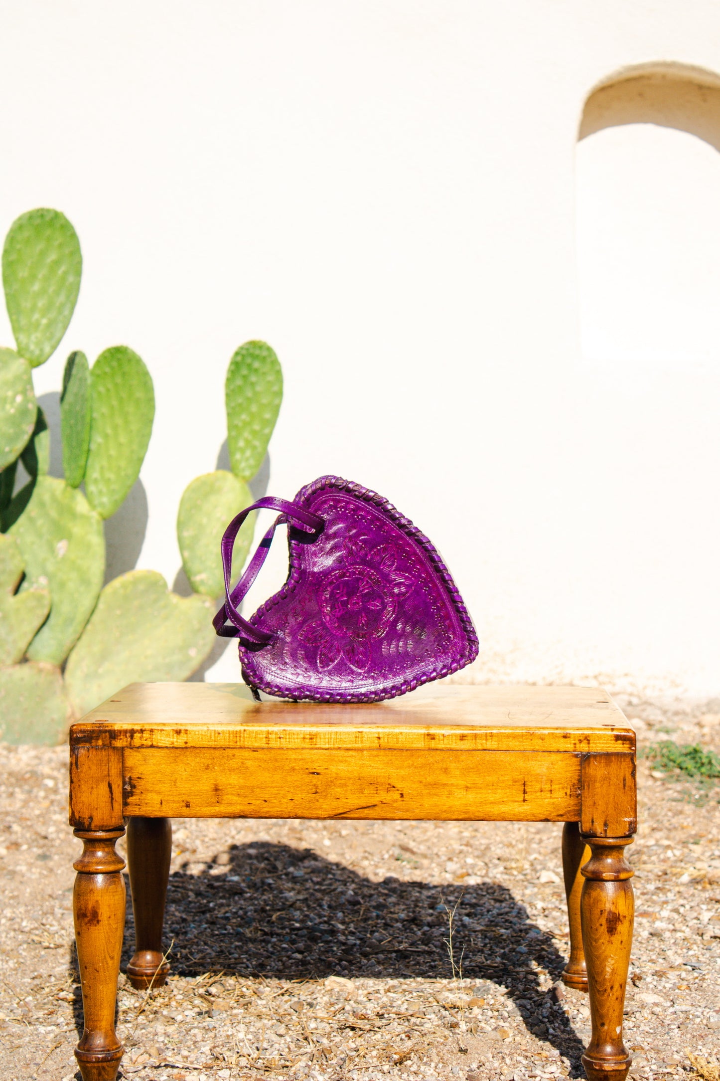 Corazoncito Morado Leather Handbag | Crossbody