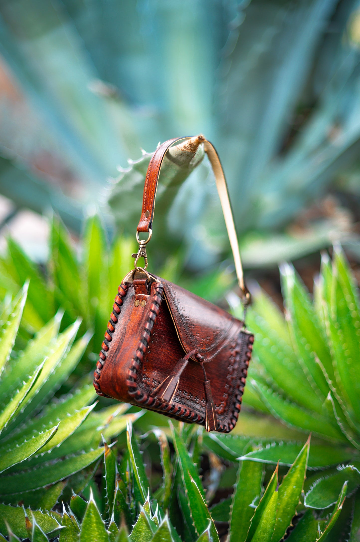 Brown Tassels Envelope Leather Crossbody