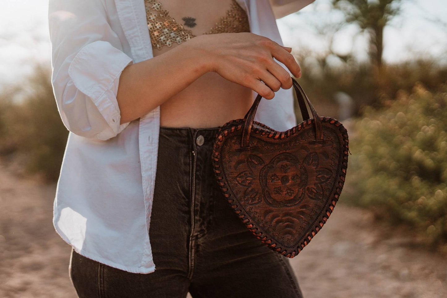 Corazoncito Leather Handbag | CLASSIC