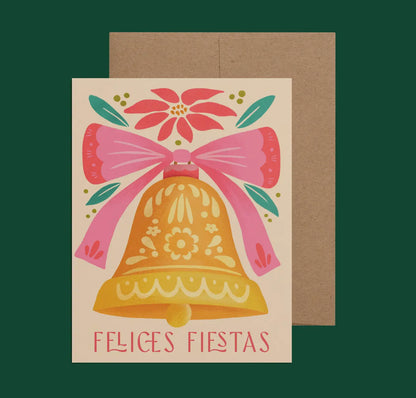 Felices Fiestas Jingle Bells Greeting Card