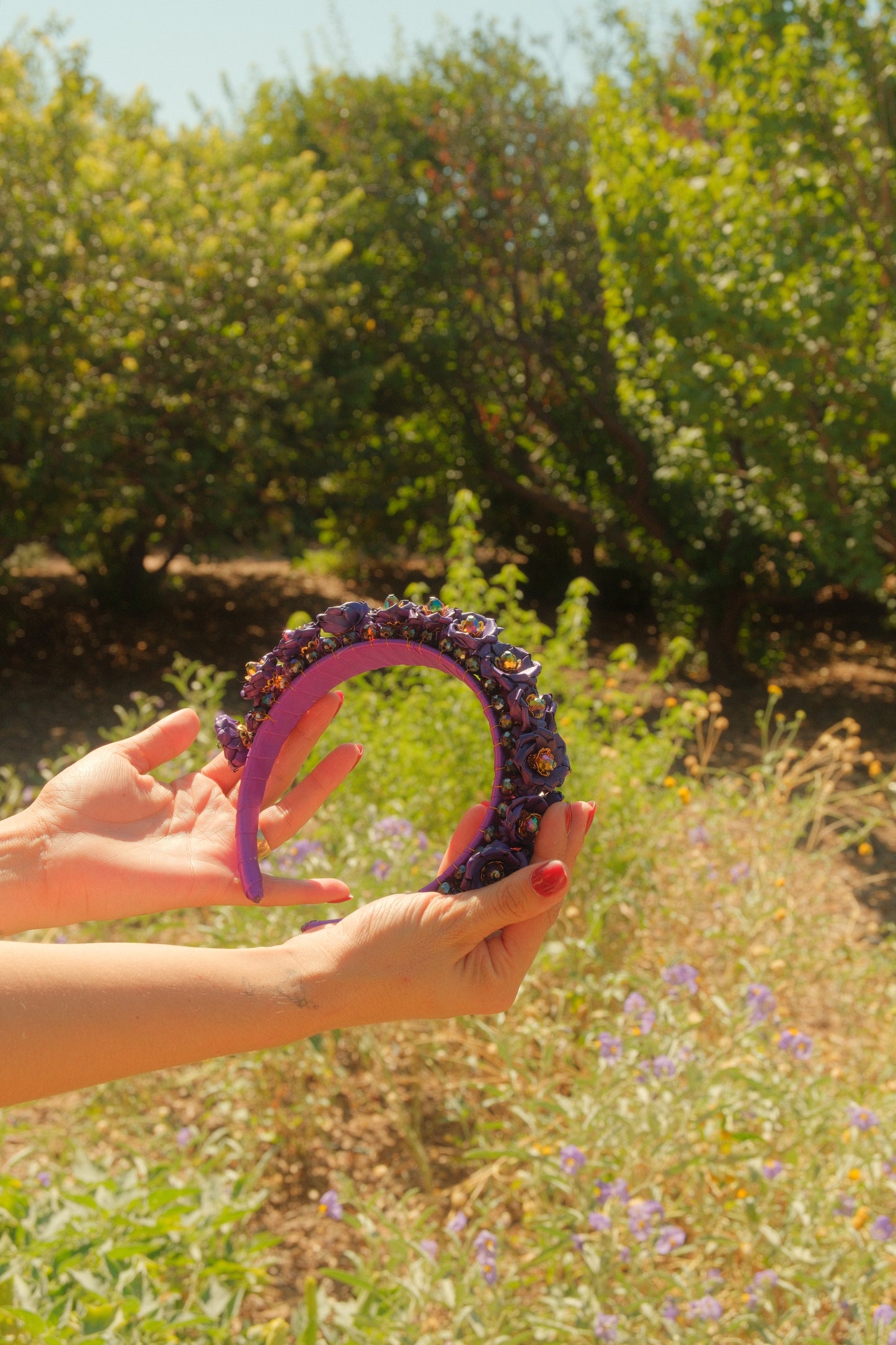 Purple Flower Headband