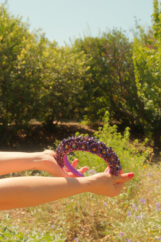 Purple Flower Headband
