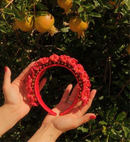 Red Flower Headband