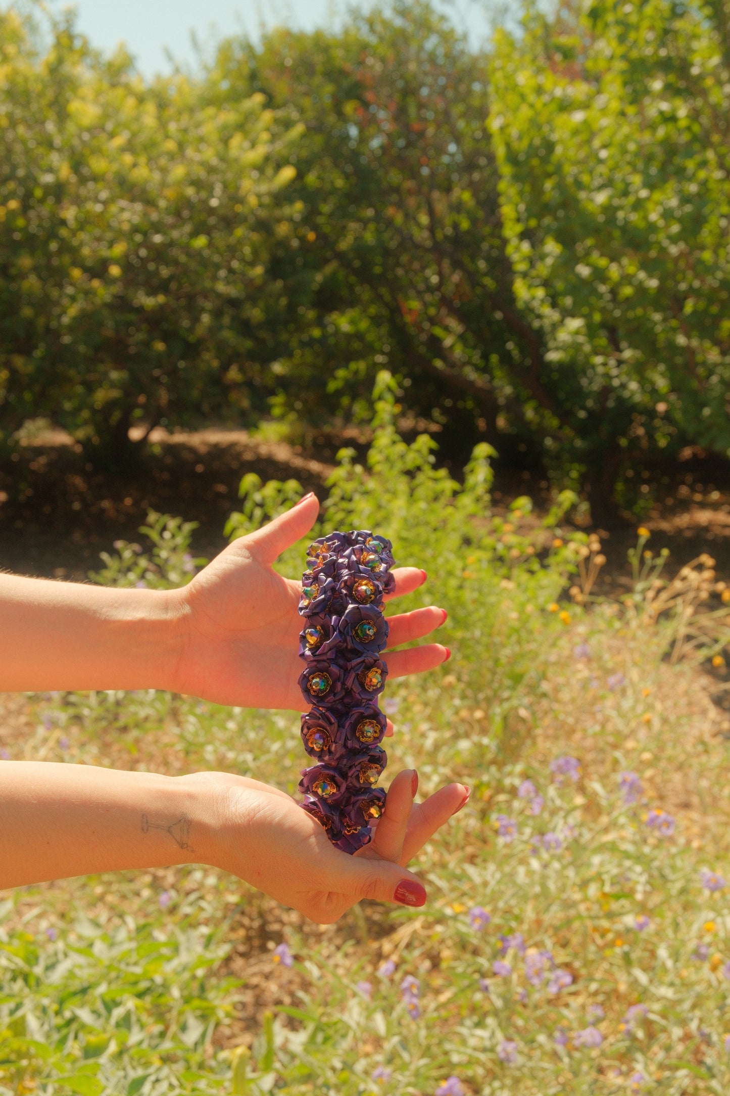 Purple Flower Headband