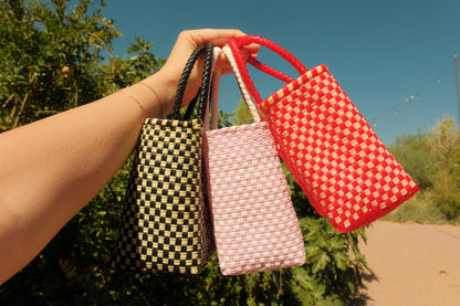 Mini Hand-woven Heart Tote