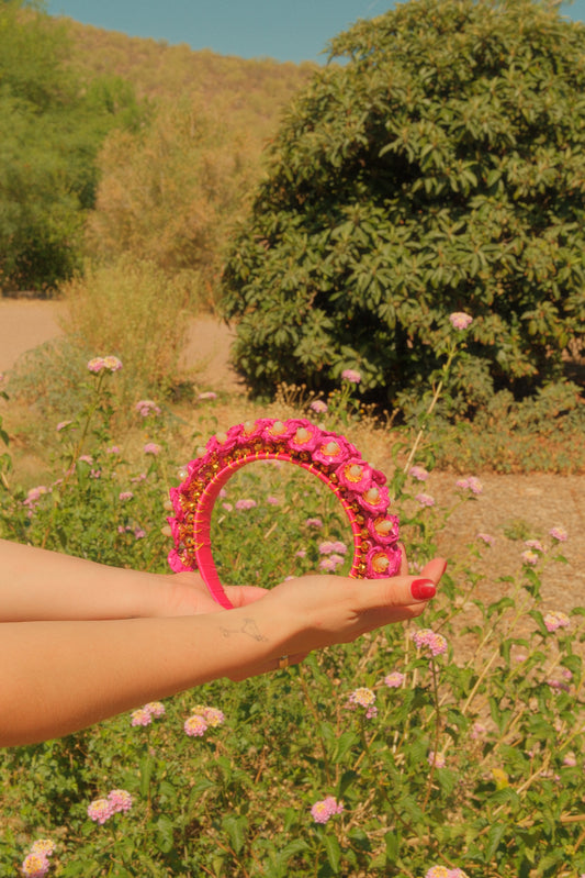 Pink Flower Headband