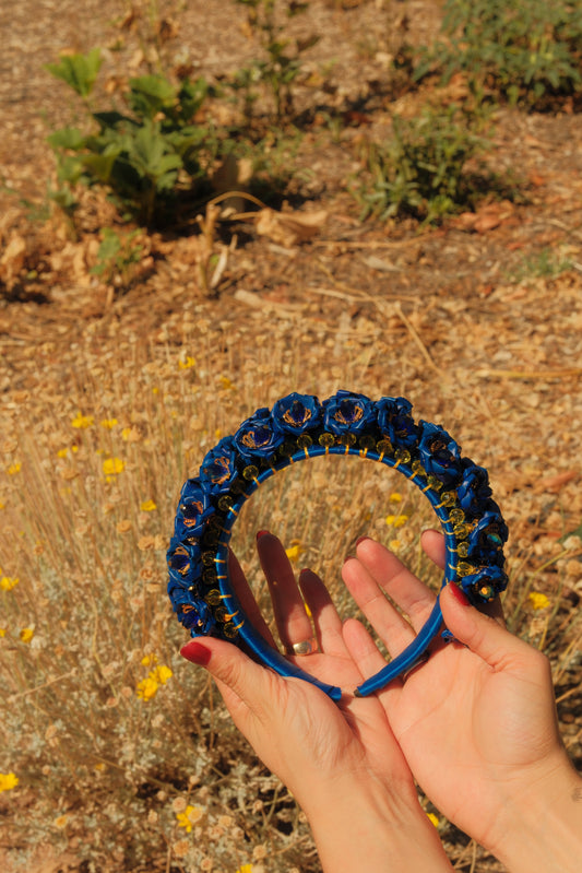 Blue Flower Headband