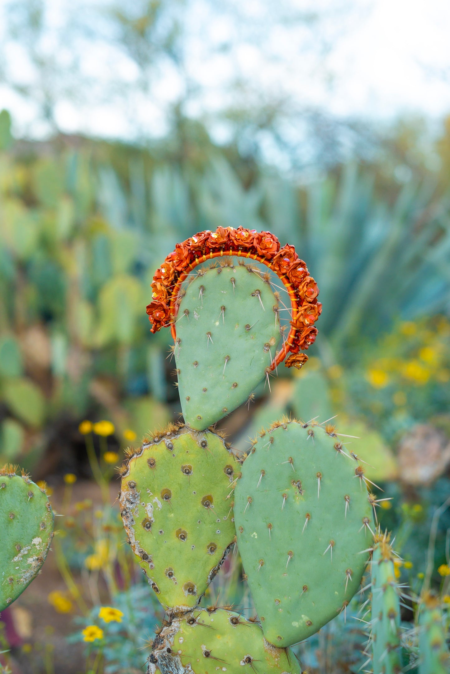 Orange Flower Headband