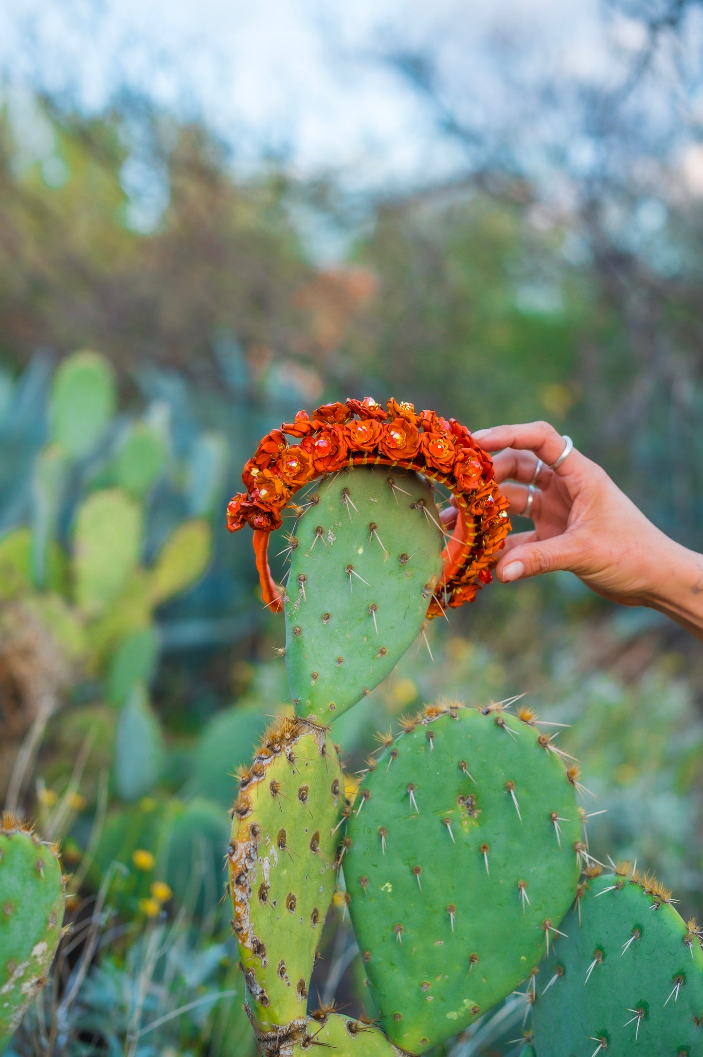 Orange Flower Headband