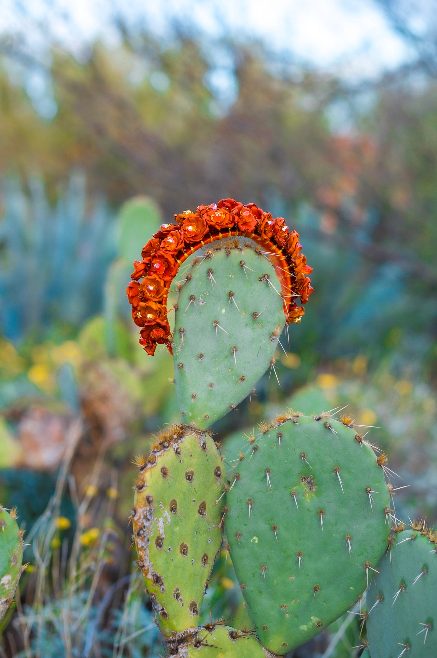 Orange Flower Headband