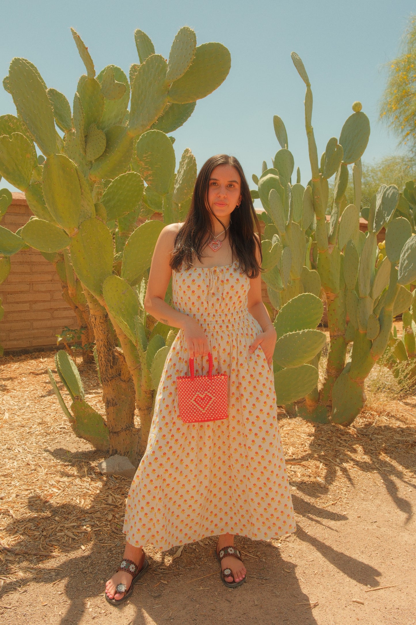 Mini Hand-woven Heart Tote