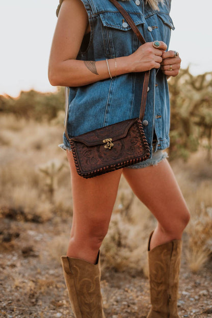 Adela Envelope tooled Crossbody