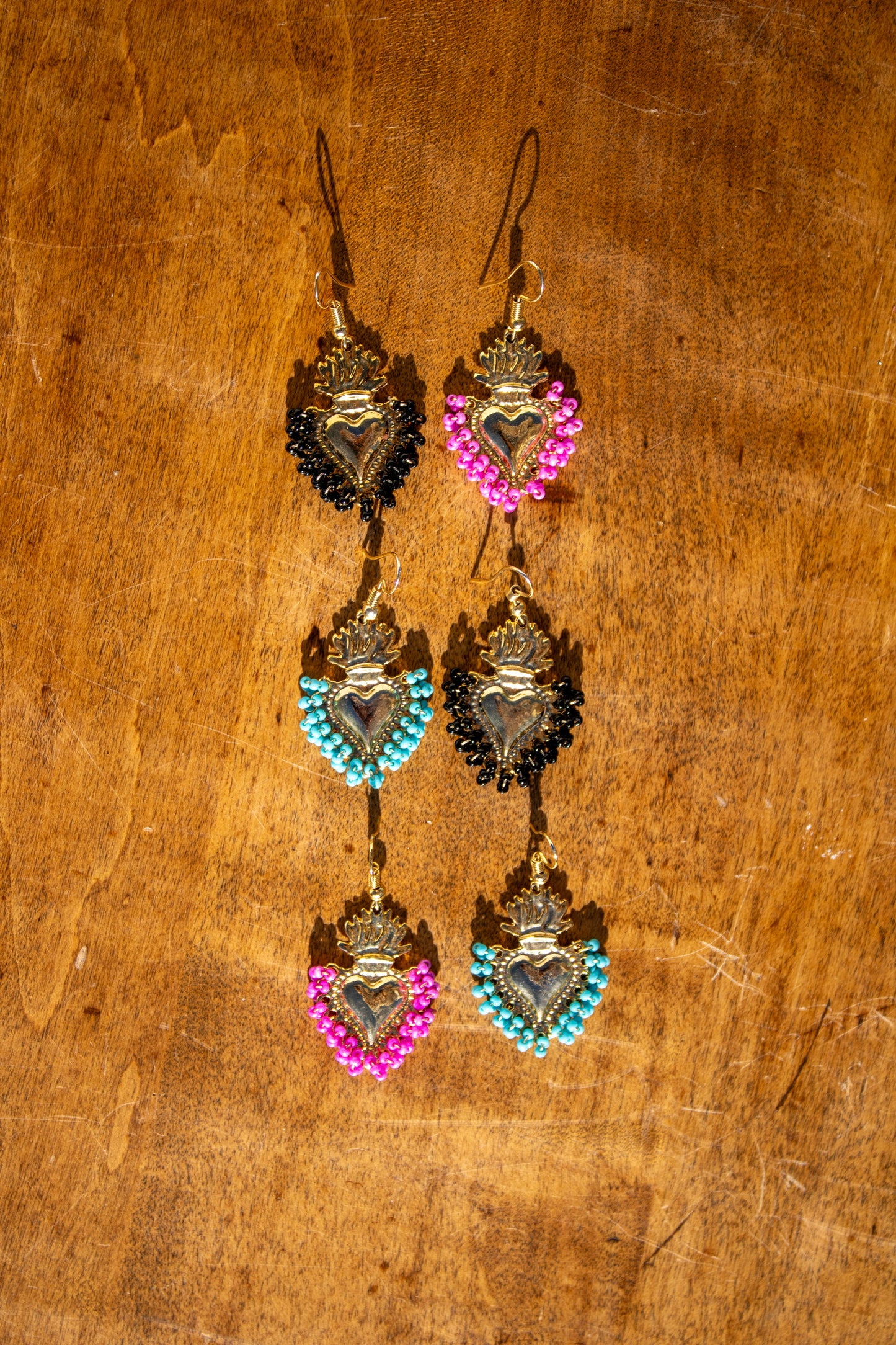 Beaded Heart - Earrings