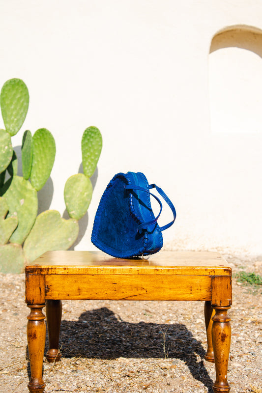 Corazoncito Azul Leather Handbag | Crossbody