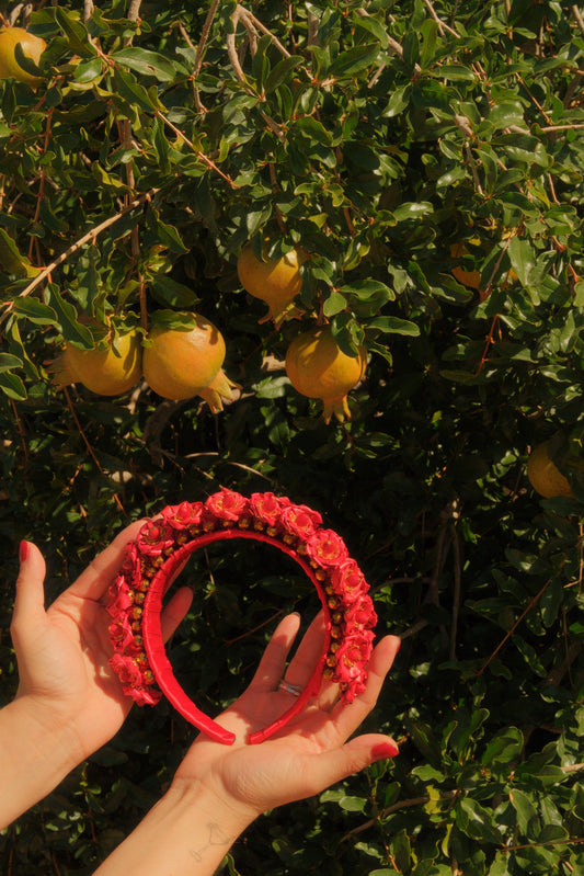 Red Flower Headband